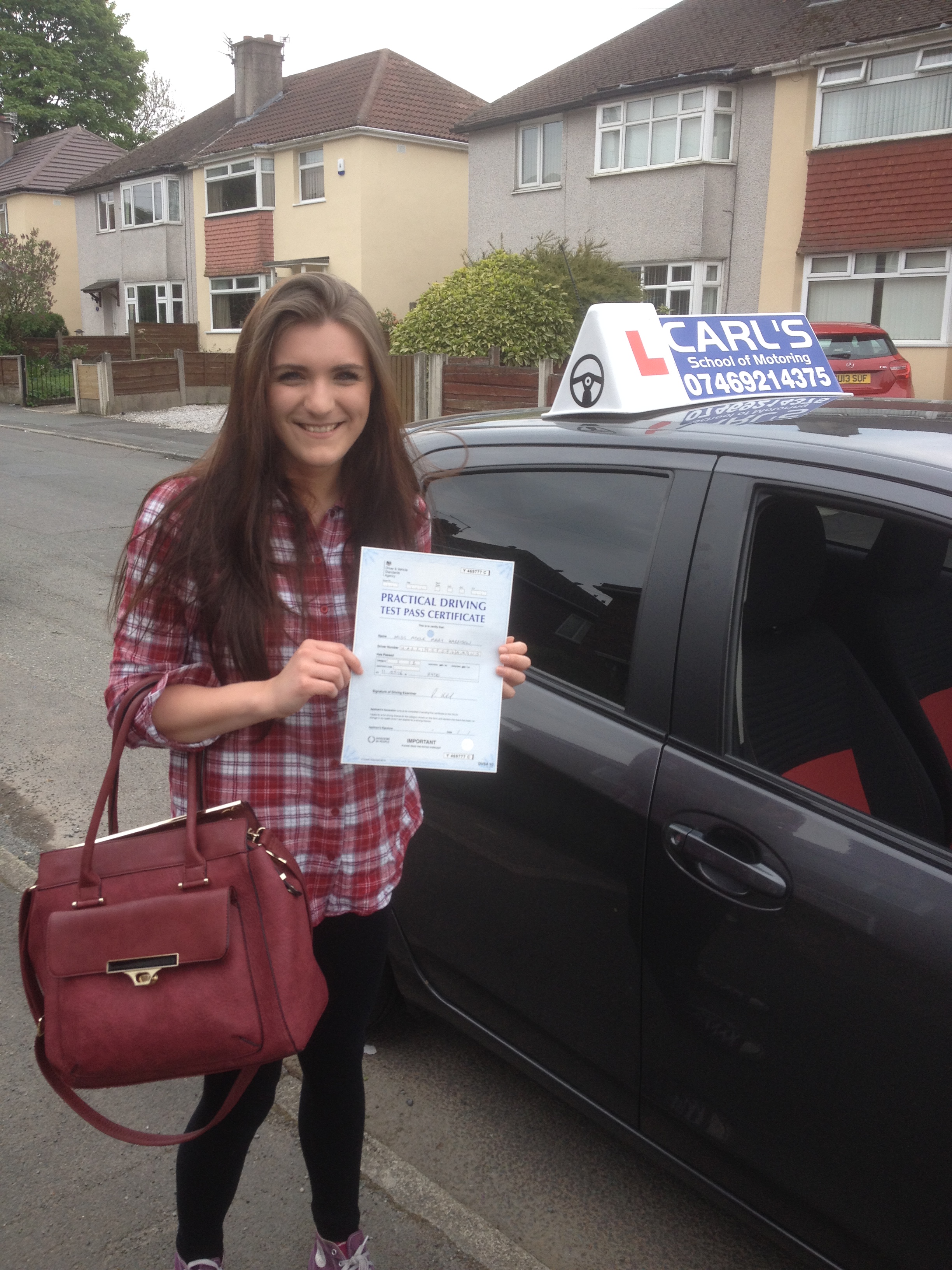 Jazz passed her driving test in Hyde